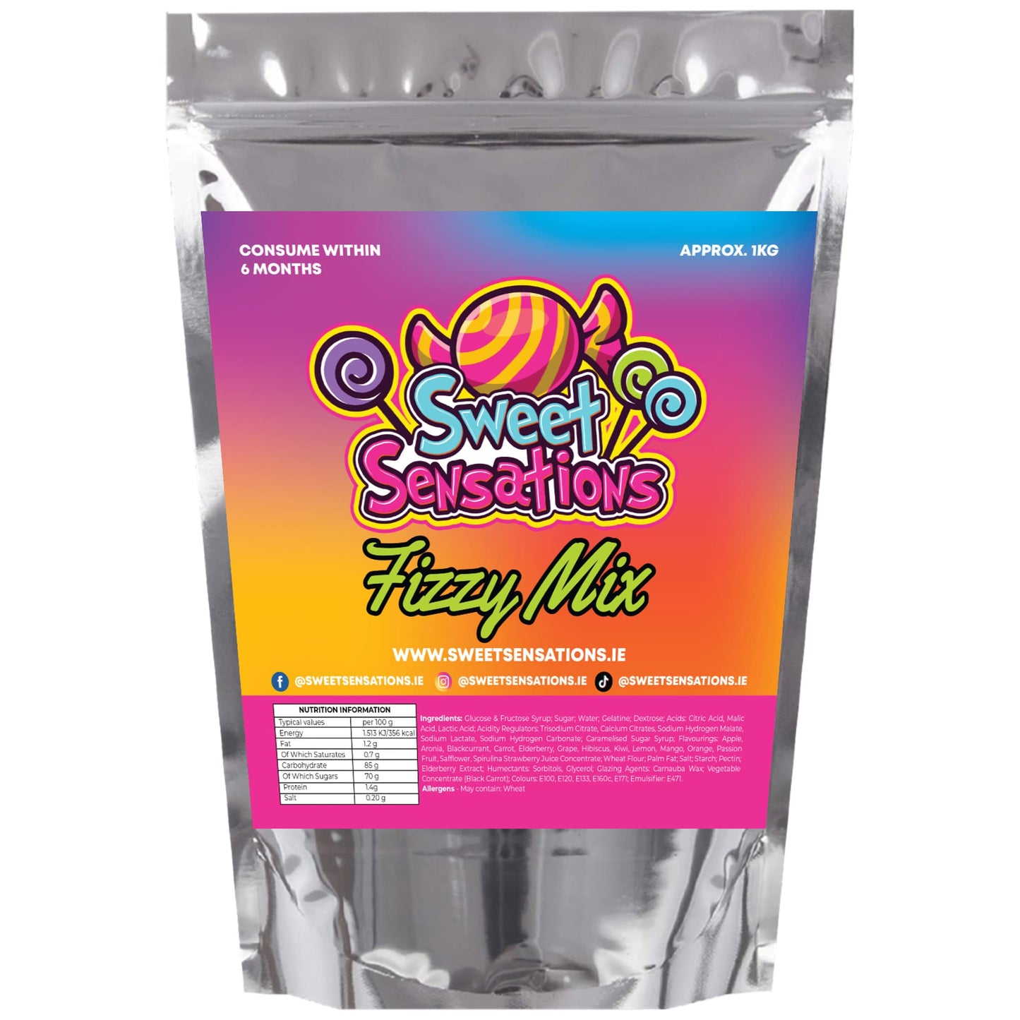 Sweet Sensations 1Kg Fizzy Mix Bag