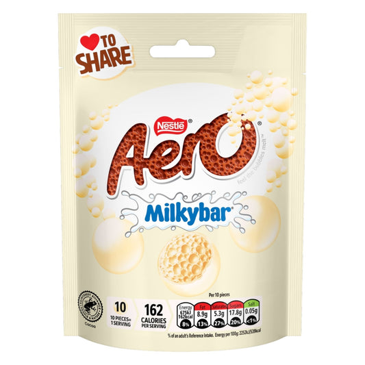 Aero Milkybar White Chocolate Bubbles