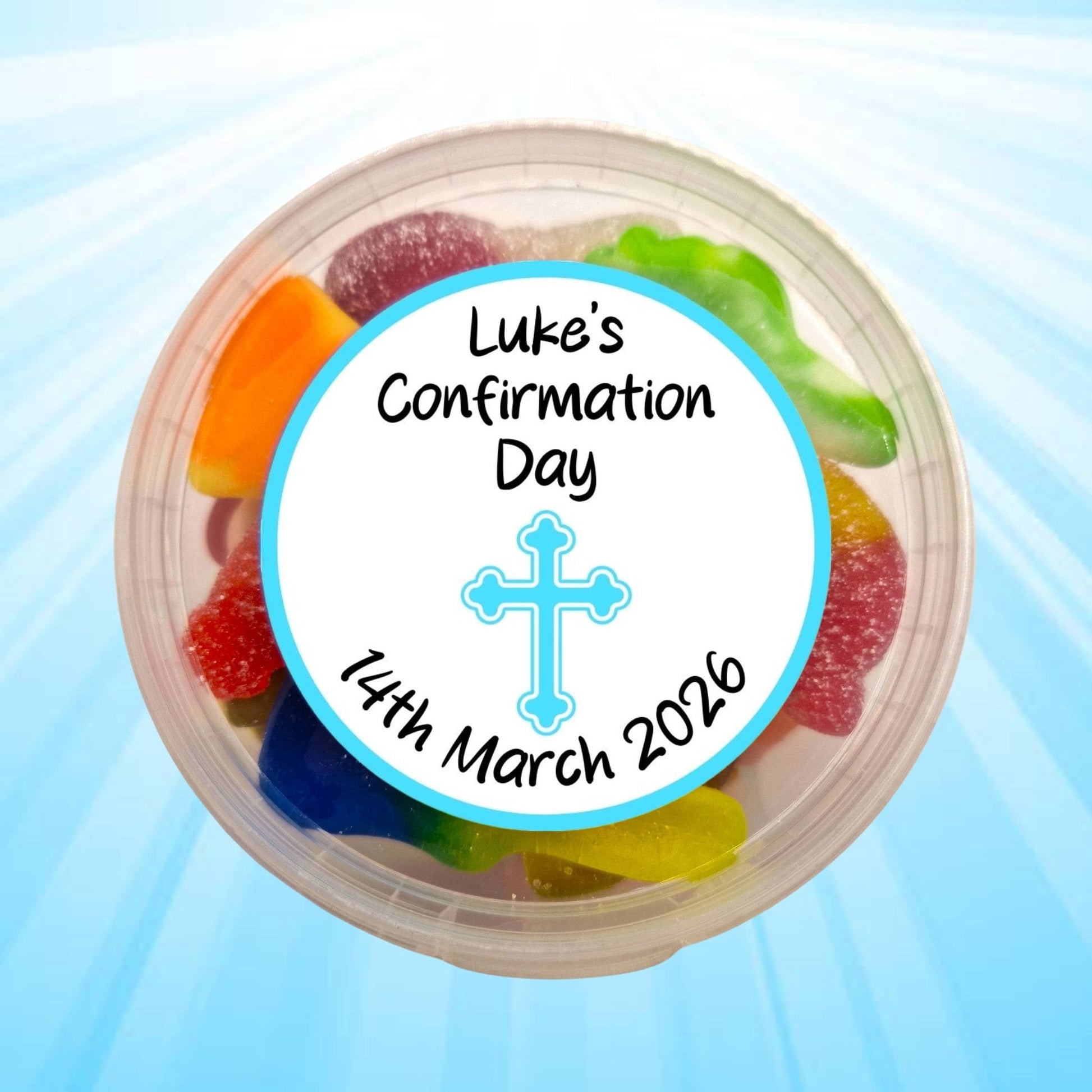 Personalised Confirmation Day Sweet Tubs (250g)