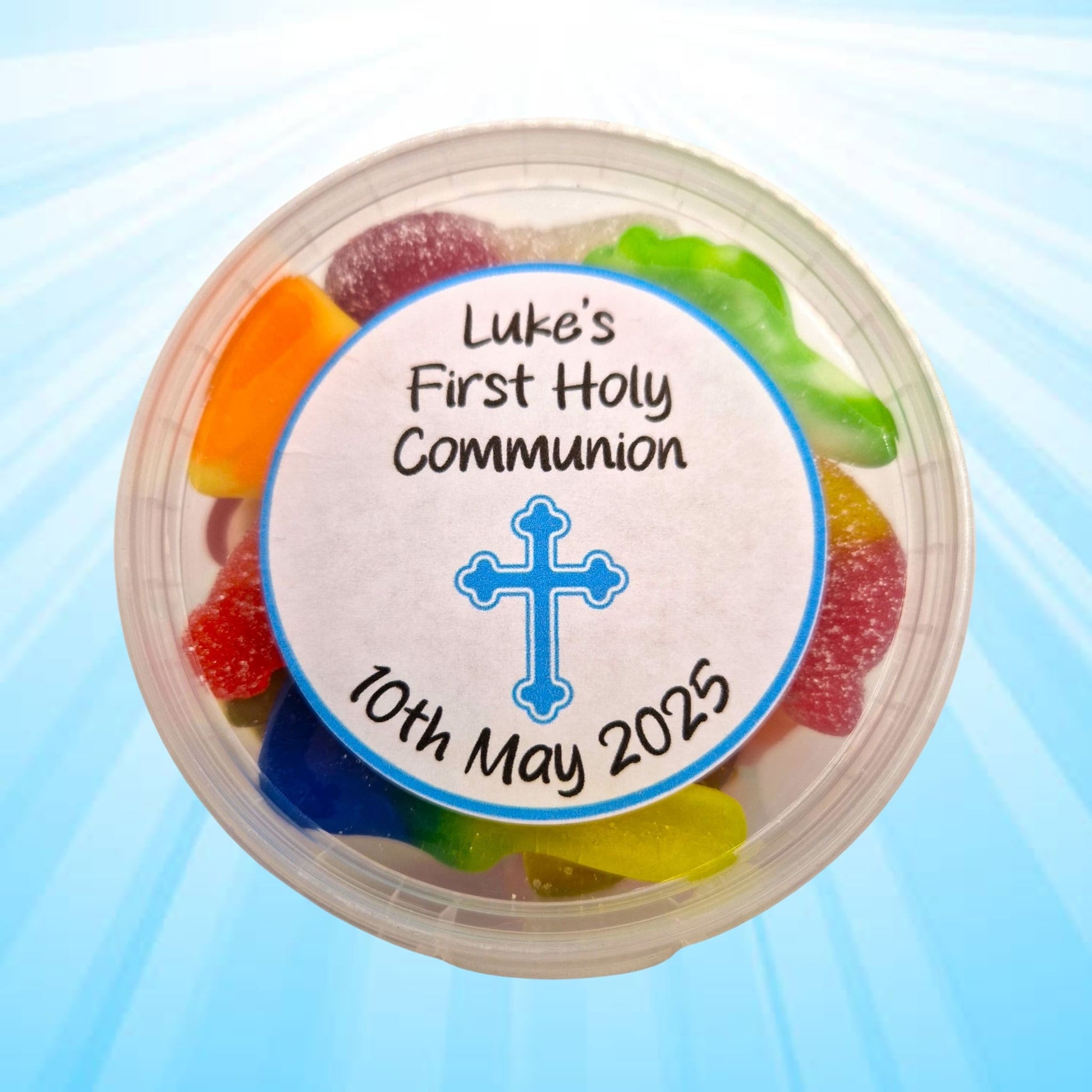Personalised First Holy Communion Sweet Tubs (250g)