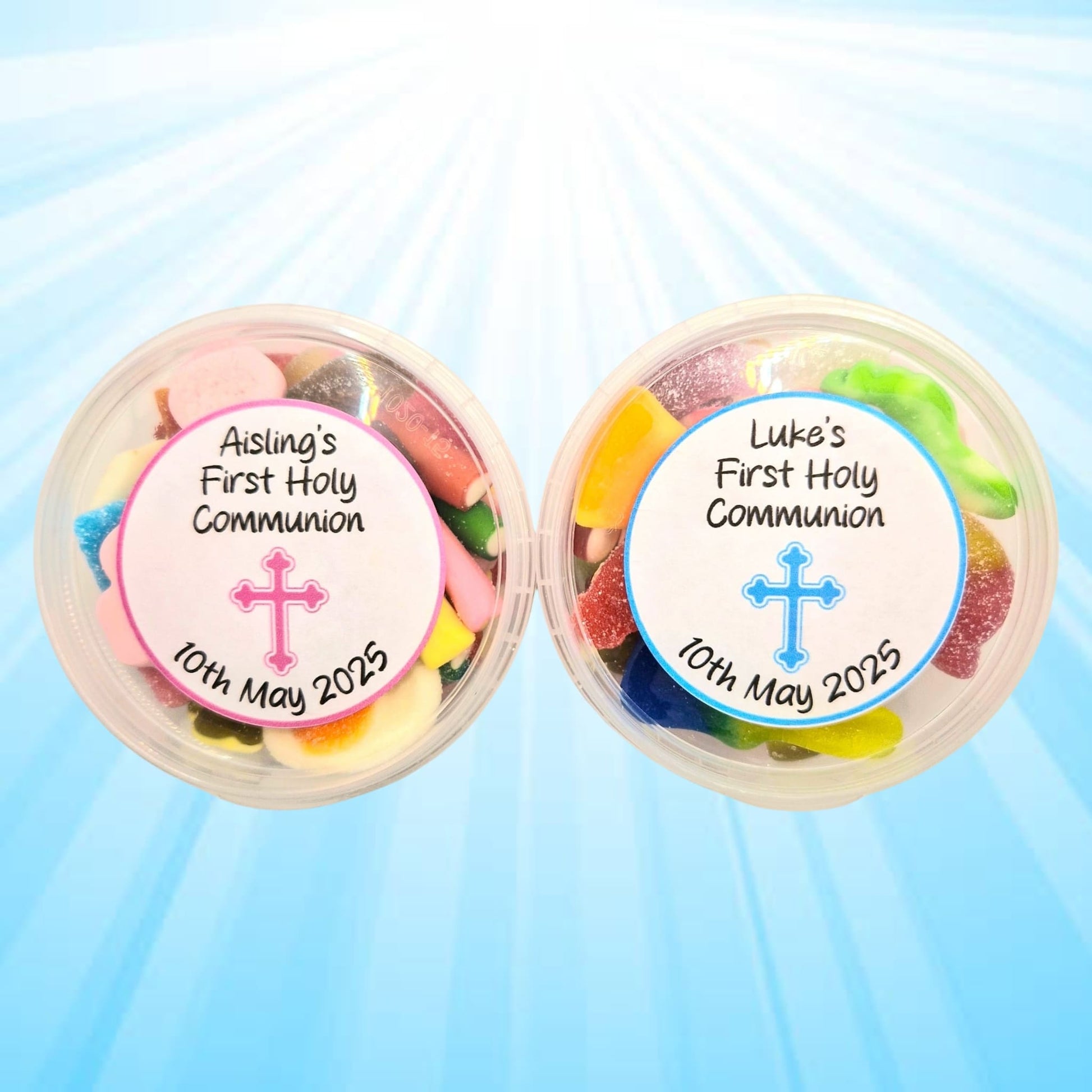 Personalised First Holy Communion Sweet Tubs (250g)