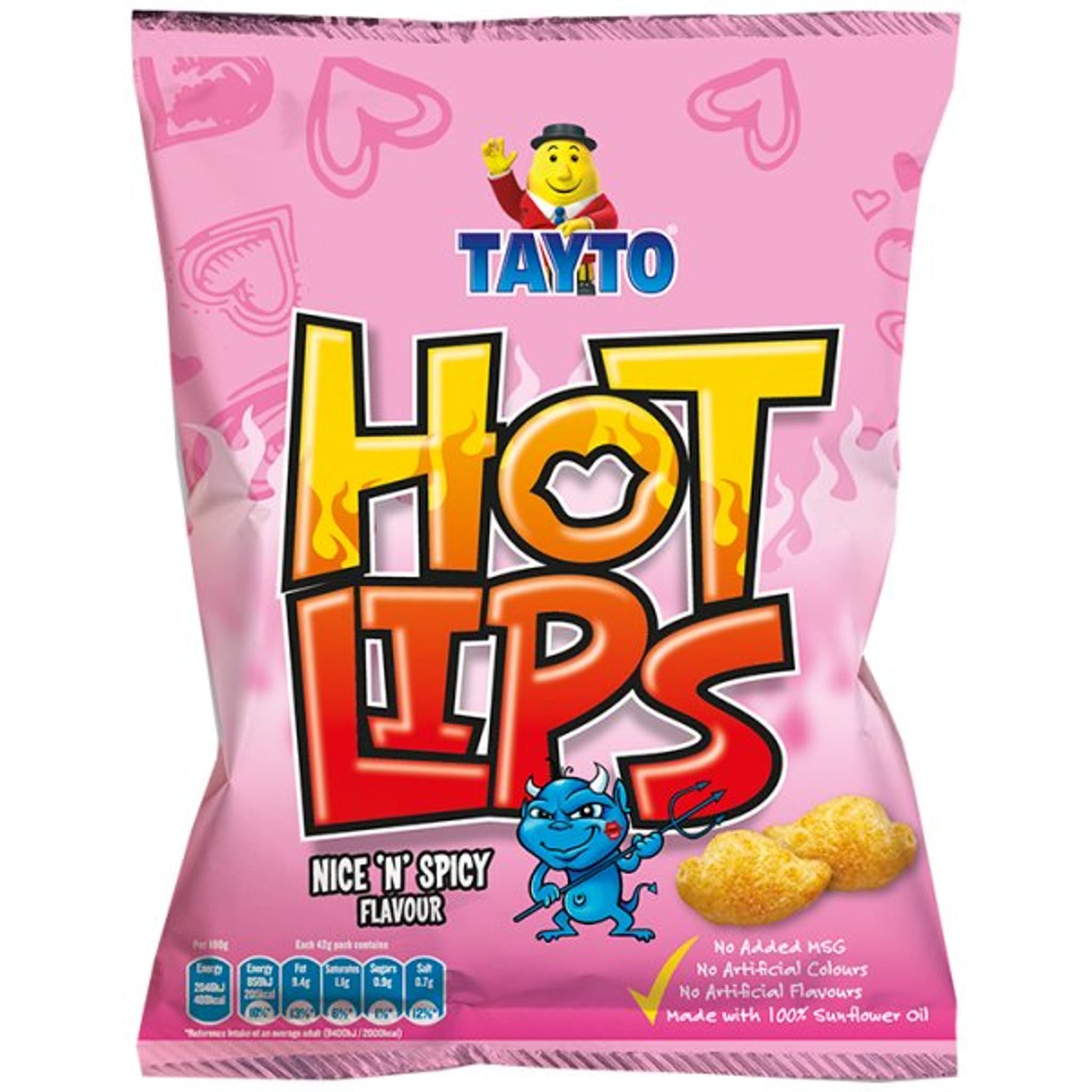 Tayto Hot Lips Crisps