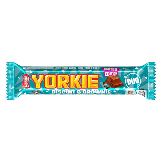 Yorkie Biscuit & Brownie Duo Chocolate Bar